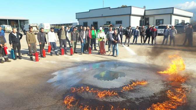 Başiskele Belediyesi Personeline Yangın Tatbikatı