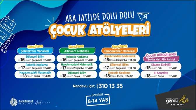 Başiskele’de Ara Tatilde Dopdolu Çocuk Atölyeleri