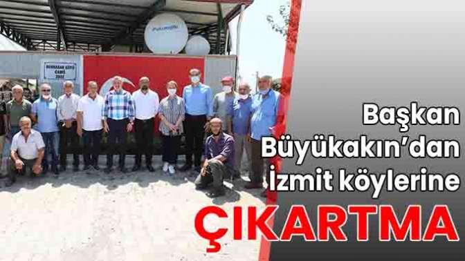 Başkan Büyükakından İzmit köylerine çıkartma