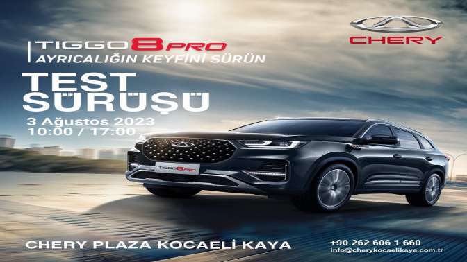 Chery Plaza Kocaeli Kaya’dan test sürüş etkinliği