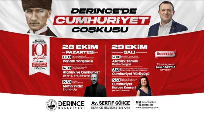 Cumhuriyet Bayramı İçin Derince’de Çok Özel Etkinlikler