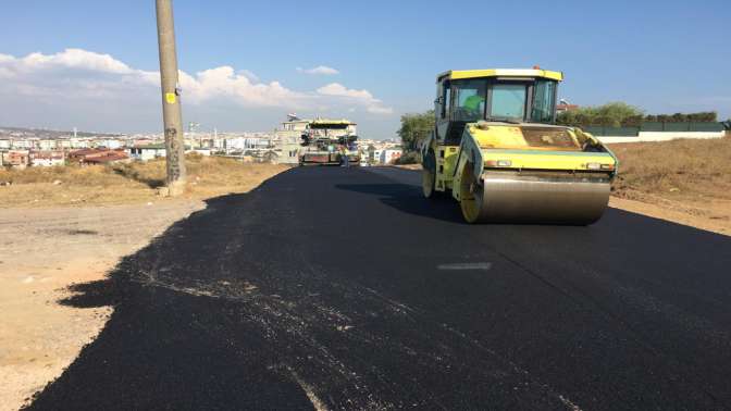 Darıcada asfalt ve parke çalışmaları