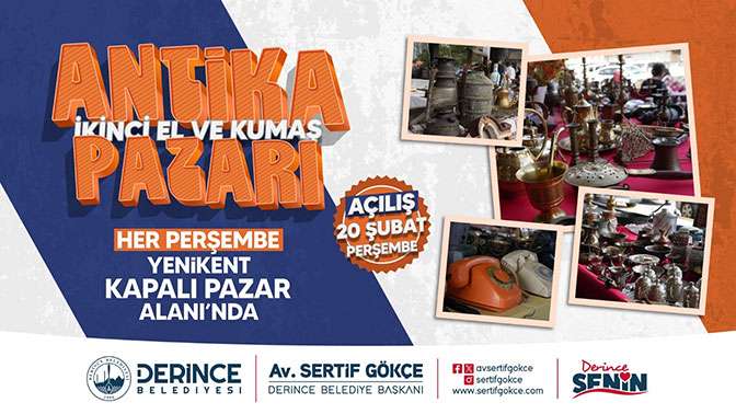 Derince’de Bir İlk; Antika Pazarı Kuruluyor