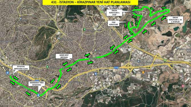 Gebze’de toplu taşımaya yeni düzenleme