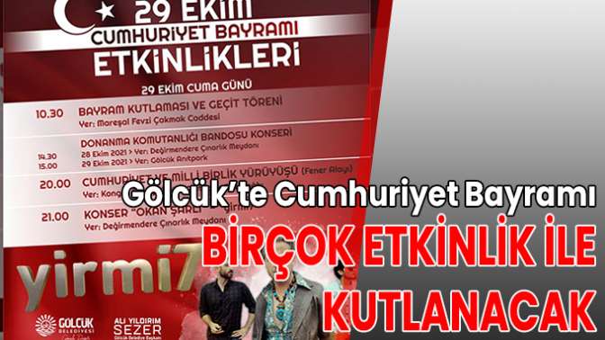 Gölcük’te Cumhuriyet Bayramı birçok etkinlik ile kutlanacak