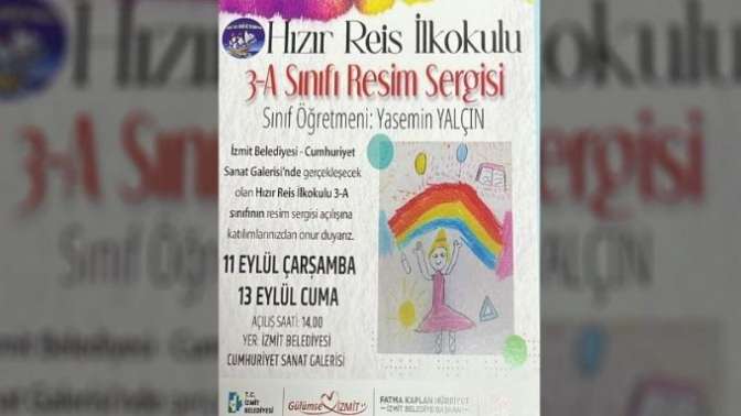 Hızır Reis’in öğrencileri resim sergisine çağırdı