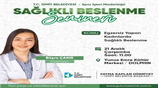 İzmit Belediyesinden Kadınlara Sağlıklı Beslenme Semineri