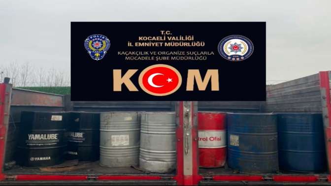 İzmit TEM Otoyulunda 2550 Litre Kaçak Akaryakıt yakalandı