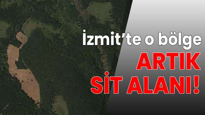 İzmitte o bölge SİT alanı ilan edildi