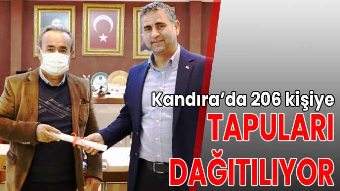 Kandıra’da 206 kişiye tapuları dağıtılıyor