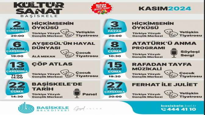 Kasım’da “Başiskele Kültür-Sanat” Başka Güzel