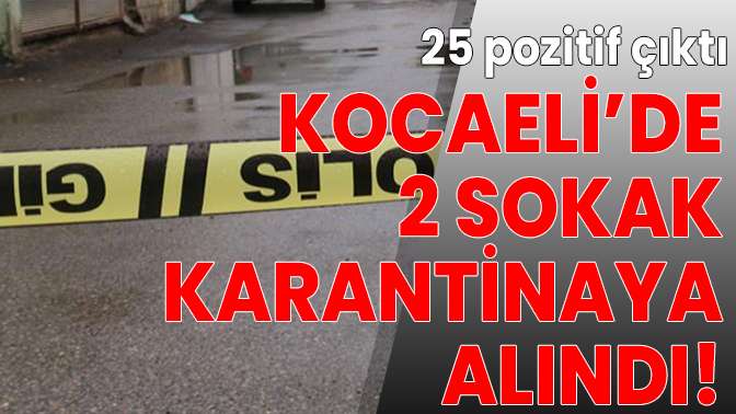 Kocaelide 2 sokak, karantinaya alındı