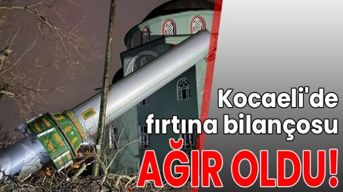 Kocaelide fırtına bilançosu ağır oldu!