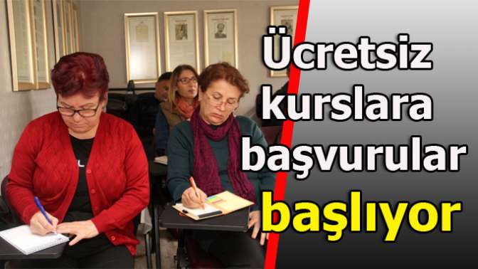 Kurs için baş vurular başlıyor