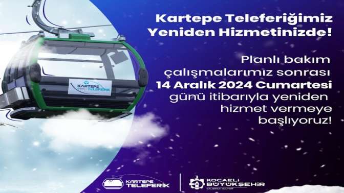 Teleferik keyfi kaldığı yerden