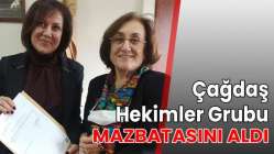 Çağdaş Hekimler Grubu mazbatasını aldı