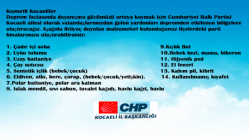 CHP Kocaeli depremzedeler için harekete geçti