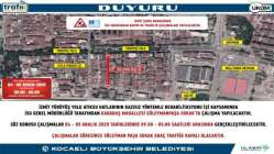 Darıca ve İzmit'te geçici güzergah uygulaması