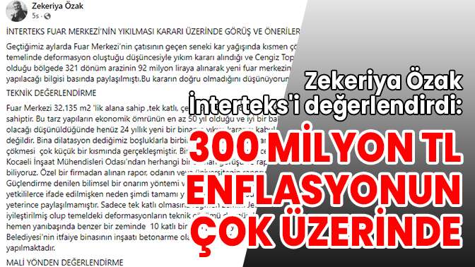 Zekeriya Özak İnterteksi değerlendirdi